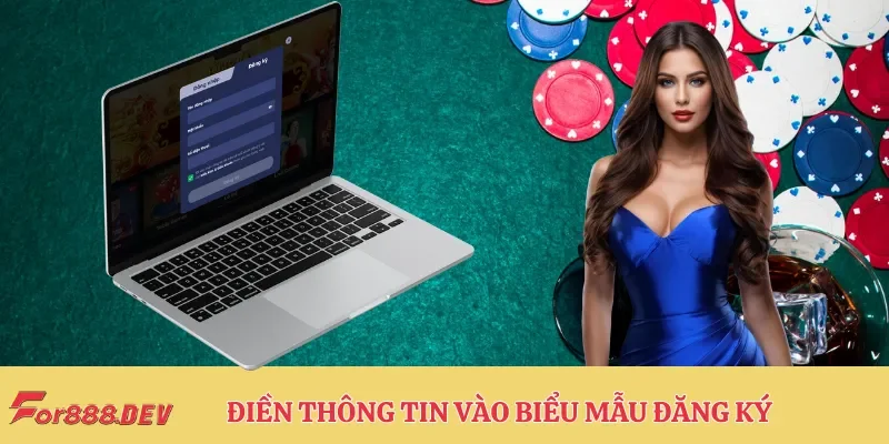 Điền thông tin vào biểu mẫu đăng ký For88